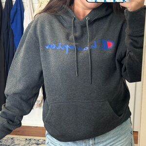 Champion grey hoodie size small